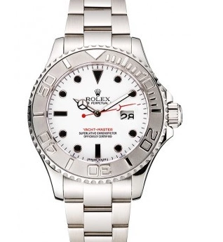 AAA replica watch White Case Yacht-Master Stainless And Dial Bracelet Rolex Steel 0729